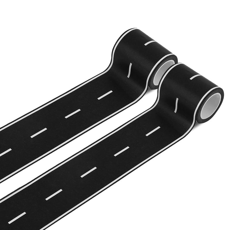 ZICRO Roadway Tape - Black Road Track Tape for Kids Birthday Party Racing Party Decoration - 2.4 Inch Wide 33 FT Long - Image 1